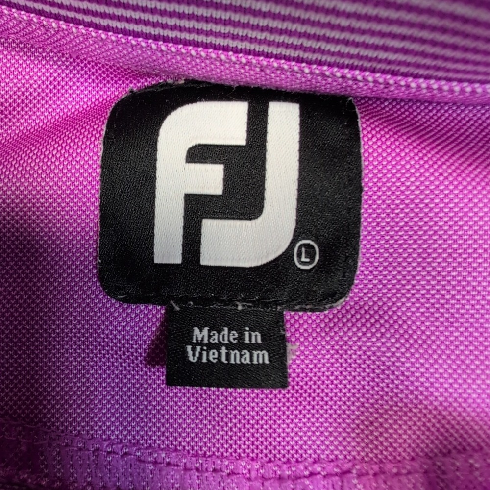 Footjoy Shirt Mens L Purple Polo Golf Logo Athletic Preppy FJ Embroidered Casual - Picture 4 of 10